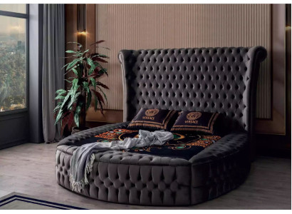 Bed Chesterfield Upholstered Bed Luxury Bedroom Design Beds Textile Velvet New