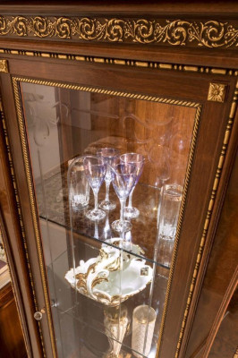 tv-standaard kast Luxe woonwanden Woonkamer lijn Nieuwe set Vitrine Houten meubels