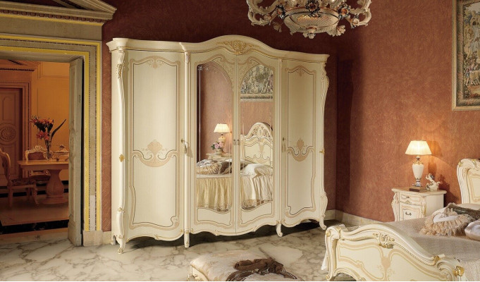 Slaapkamermeubels Italië Houten kast Kledingkast Kast Massief hout