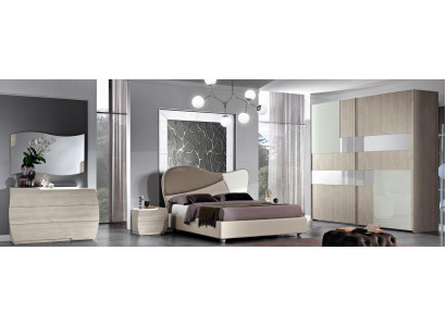 Slaapkamer complete set Koninklijk Modern Bed Kledingkast Nachtkastje 5-delig