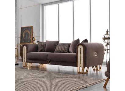 Luxe bank Goud Metaal Bank Driezitsbank Bankstel Meubels 240cm