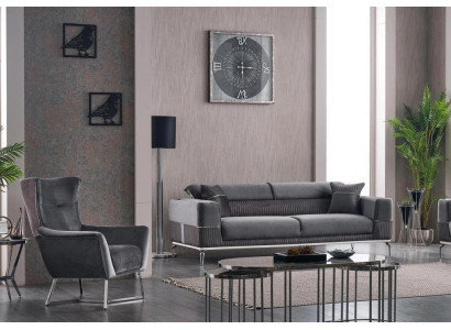 Bankstel set 2-delig Woonkamer Compleet Bankstel 3+1 Zits Stoffering Meubels Textiel