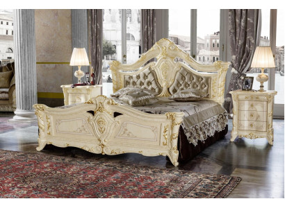 Ontwerpmeubelen Moderne bed 2x nachtkastje 3-delige slaapkamerset Luxe