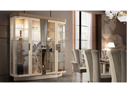 Vitrines woonkamer kasten dressoir kast klassieke vitrinerek glas nieuw