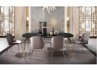 Garnituur Tafel Tafels Luxe Hout Meubels Nieuw Eetkamer Groep Compleet Set 7-delig
