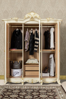 Klassieke massief houten kledingkast houten slaapkamer rek kast kast