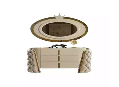 Make-up tafel Spiegel Luxe console dressoir Slaapkamer Hout Modern design