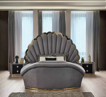 Luxe bed ontwerpbedden meubels tweepersoonsbed slaapkamer koninklijk 200x200 cm.