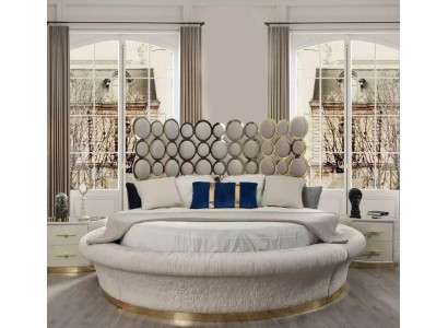 Luxe bed 2x nachtkastje set bedden tweepersoonsbed slaapkamer hotel huwelijk 3-delig.