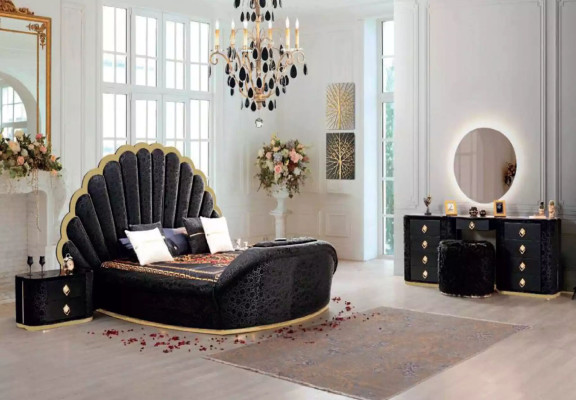 Slaapkamer Bed 2x Nachtkastjes Luxe Beddenset Compleet Design Meubels 3-delig Nieuw