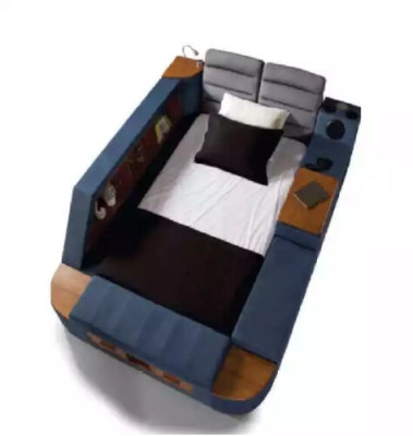 Multifunctioneel bed, tweepersoonsbedden, modern bedframe, bedden 200x200cm, nieuw hotel.