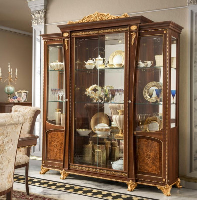 Vitrine Eetkamer dressoir Houten kasten Meubels Woonkamer dressoir Glas Kast