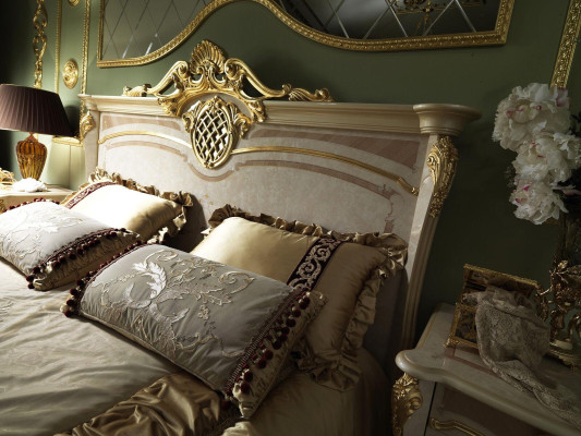 Slaapkamermeubelset - Bed met twee nachtkastjes in een modern ontwerp