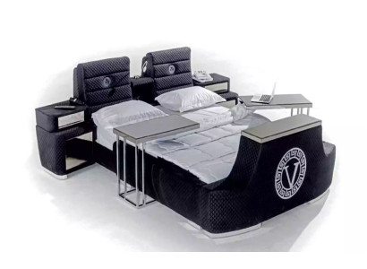 Modern tweepersoonsbed blauw Luxe tweepersoonsbed modern design Bedframe nieuw