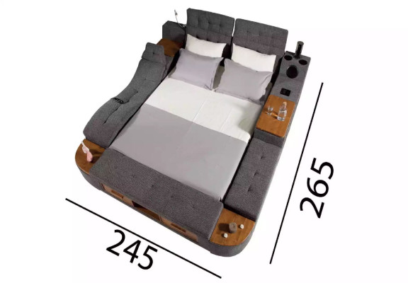 Multifunctioneel bed Tweepersoonsbed Moderne bedframe Bedden 200x200cm Hotel Nieuw