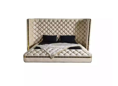 Bed wit Chesterfield modern hotelbed tweepersoonsbed nieuw modern bed