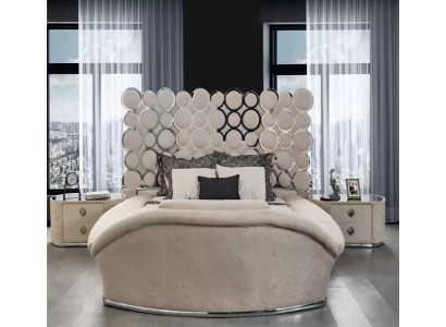 Slaapkamer Bed 2x Nachtkastjes Luxe Beddenset Compleet Design Meubels