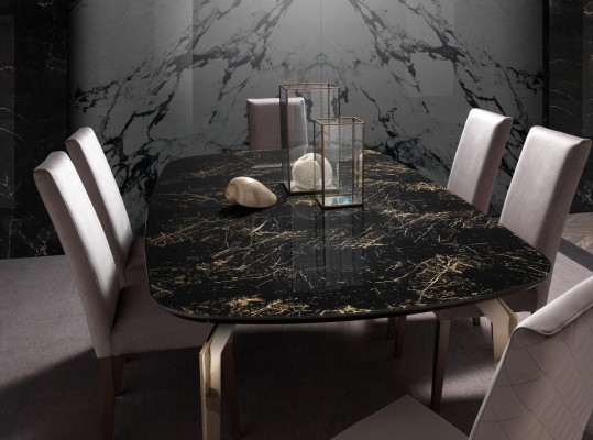 Luxe set eetkamer eettafel stoel XL tafel tafels stoelen hout design 7 delig Nieuw