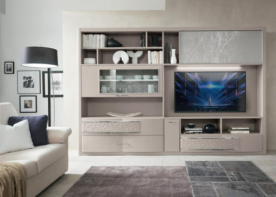 Muurkast Dressoir Woonkamer Tv-Commodes Hout Ontwerp Modern Beige