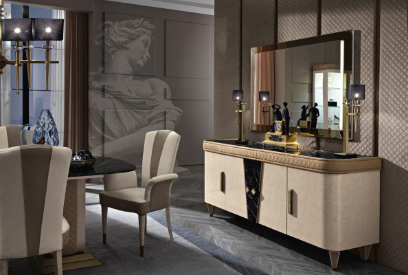 Meubels ladenkast kast ontwerp luxe dressoir 2-delige ladekast met spiegel console