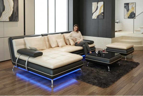 Leren bankstel Bank woonlandschap Hoekbank Hoekbank ontwerp Modern nieuw meubilair F3015  Leren bankstel Bank woonlandschap Hoekbank Hoekbank ontwerp Modern nieuw meubilair F3015