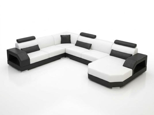 Leren bank Bank Woonlandschap Hoekbank Hoekstel Ontwerp Modern Sofa G8001