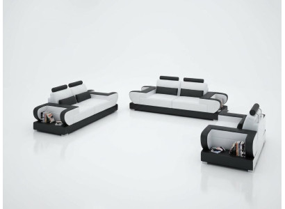 Leren bank bank woonlandschap 3+2+1 zitplaatsen set ontwerp modern bankstel G8003D