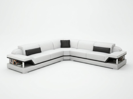 Leren bank Bank Woonlandschap Hoekbank Hoekstel Ontwerp Modern Sofa G8004B