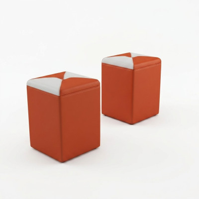 Ontwerp gestoffeerde voetbank poef Ottomaanse stoel Chaise bekleed FT006