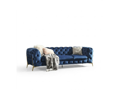Chesterfield Edle Designer Bank Bekledingsstof Textiel Fluweel Bankstel Luxe Bankstellen