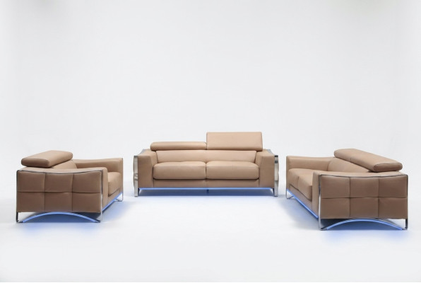 Sofa set van leer 3+2 (zonder fauteuil) bank zitkussen bekledingsset 1504