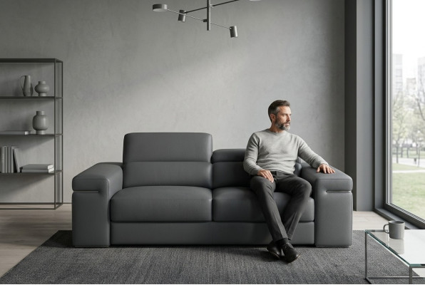 Multifunctionele leren bank zitkussen woonkamer set leren bankstel 3+2