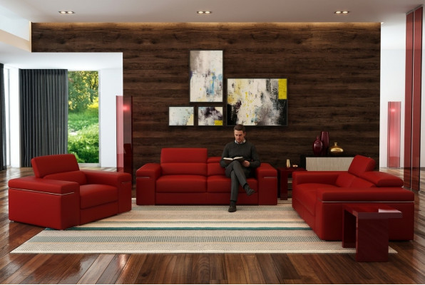 Moderne bankstel multifunctionele bank zij zich bankstel van leer bekleed zitten bankstel.