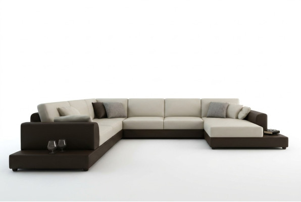Leren bank Bank Woonlandschap Hoekbank Hoekmeubel Design Decor Modern