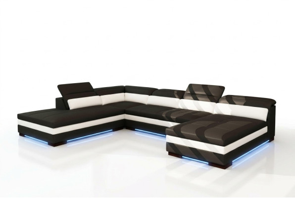 Leren bankstel Bankwoonlandschap Hoekbank Hoekstoffering Ontwerp Moderne Bankstel 5127