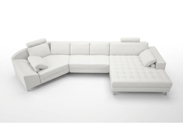 Ledersofa Bank Woonlandschap Hoekbank Hoek Bankstel Ontwerp Modern Sofa A1116