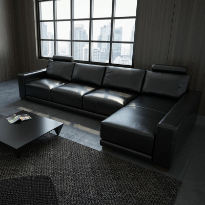 lederen bank bank woonlandschap hoekbank hoekstel ontwerp modern bankstel A1121C