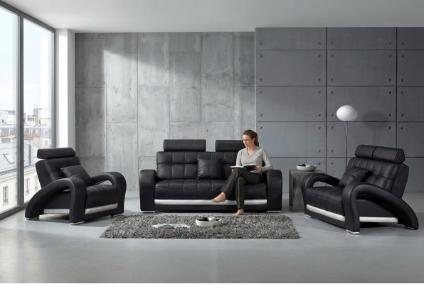 Leren bank bankstel woonlandschap 3+2+1 zits bankstel Ontwerp Modern Sofa B2023