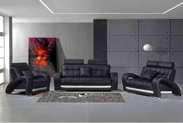 Leren bank bankstel woonlandschap 3+2+1 zits bankstel Ontwerp Modern Sofa B2023