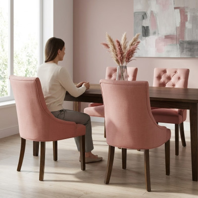 4x Chesterfield fauteuil lounge club beklede stoel stoelen zitcombinatie leuning