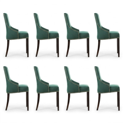 8x Ontwerp gestoffeerde zitstoelen Stoel Zie set fauteuil lounge club set
