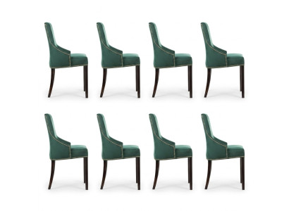 8x Ontwerp gestoffeerde zitstoelen Stoel Zie set fauteuil lounge club set