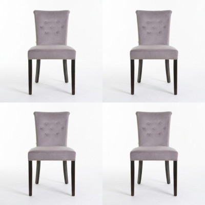 4x Ontwerp gestoffeerde stoelen Stoel Boeket Fauteuil Lounge Club Set Modern