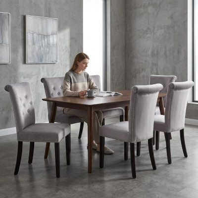 6x Design gestoffeerde zitstoelen stoelenset fauteuil lounge club fauteuil