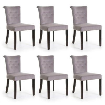 6x Design gestoffeerde zitstoelen stoelenset fauteuil lounge club fauteuil