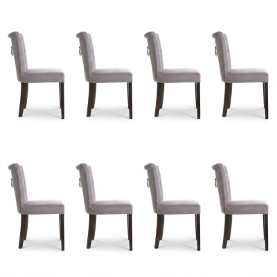 8x gestoffeerde zitstoelen, stoelset, fauteuils, loungestoel clubset