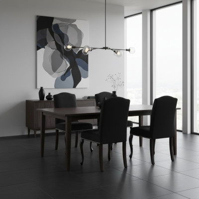 4x Design Beklede Stoel Set Stoelen Textiel Zitting Complete Set