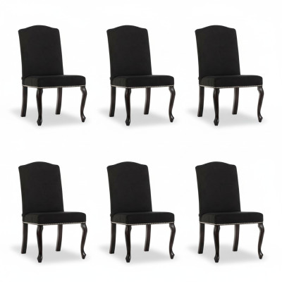 6x Design gestoffeerde stoelenset stoelen textiel zit compleet set.