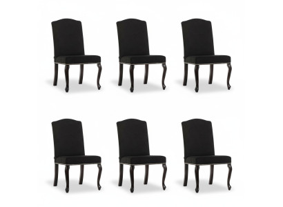 6x Design gestoffeerde stoelenset stoelen textiel zit compleet set.