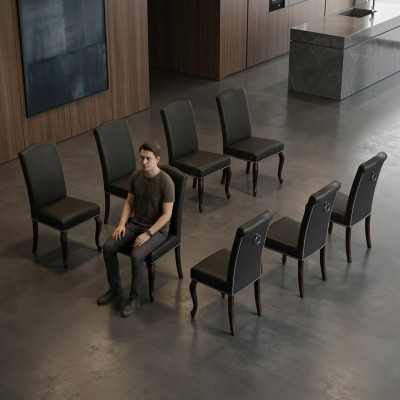 8x Chesterfield stoelen Stoel Bekleding Fauteuil Stoel Design Zit Clubset Nieuw